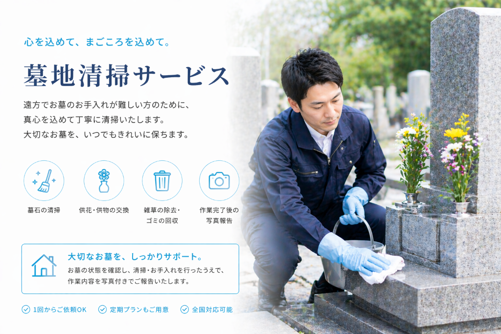墓地清掃 お墓参り代行